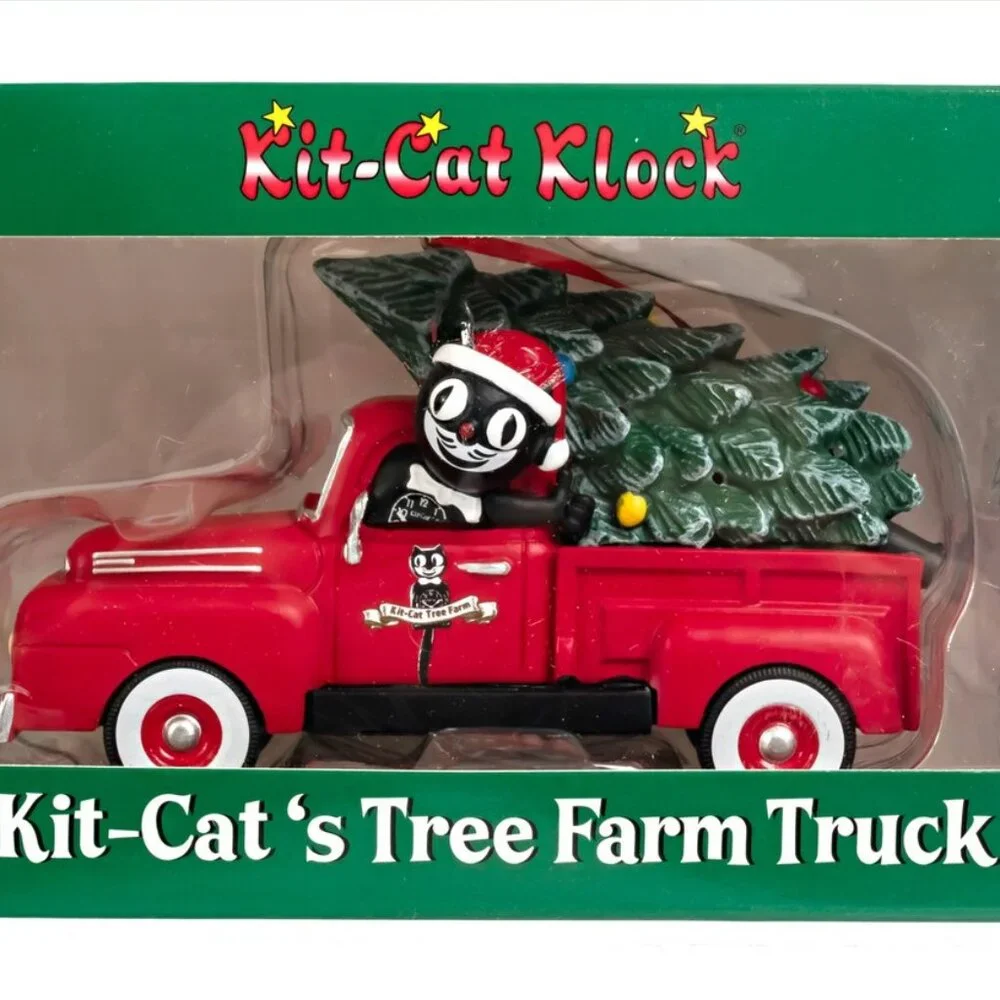 NEW LOW PRICE Kit-Cat Klock clock driving red truck LIGHT UP Christmas Ornament - Picture 8 of 9